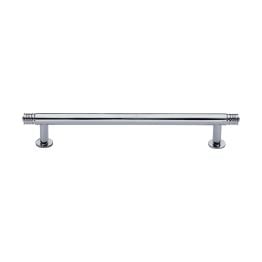 Heritage Brass Cabinet Pull Contour Design with 16mm Rose 160mm CTC Polished Chrome finish