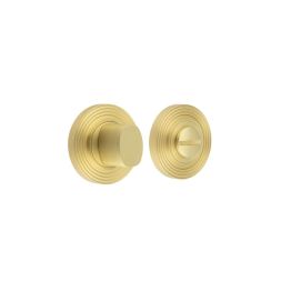 Burlington Turns & Releases Inner 3 Reeded Rose Satin Brass - By Frelan Hardware - BUR-81SB-53SB