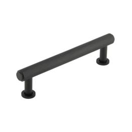 Burlington Piccadilly Knurled Cabinet Handles 128mm Black - By Frelan Hardware - BUR411MB