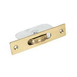 Lacquered Brass Square Ended Sash Pulley 75kg