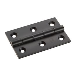 Double Phosphor  Washered Butt Hinge - Matt Black (Pair)