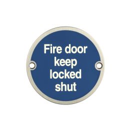 Stainless Steel Fire Door Keep Locked Shut 75mm Satin Stainless Steel - By Frelan Hardware - JS109SSS