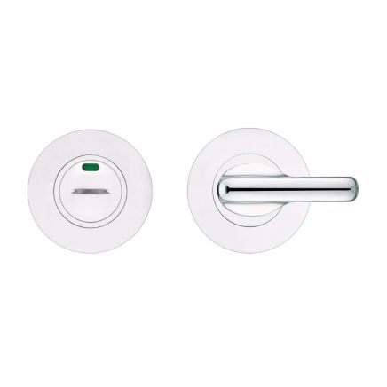 Zoo Hardware Disabled Turn and Release with Indicator complete with escutcheons and 5mm spindle - Grade 304 - Polished Stainless