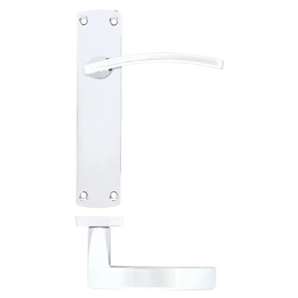 Zoo Hardware Toledo Lever on latch backplate - Polished Chrome