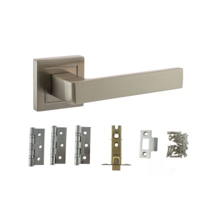 Atlantic Montana Dorpac (2.5" Latch, 3"x2" Hingesx3) - Satin Nickel
