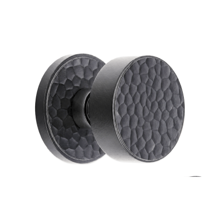 Hammered Knurlmond Mortice Door Knob Matt Black