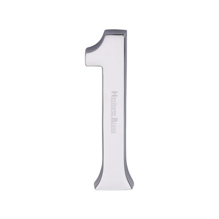 Heritage Brass Numeral 1 Concealed Fix 76mm (3") Polished Chrome finish