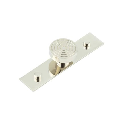 Murray Cupboard Knobs 40mm Plain Backplate Polished Nickel - By Frelan Hardware - HOX-1140PN-5090PN