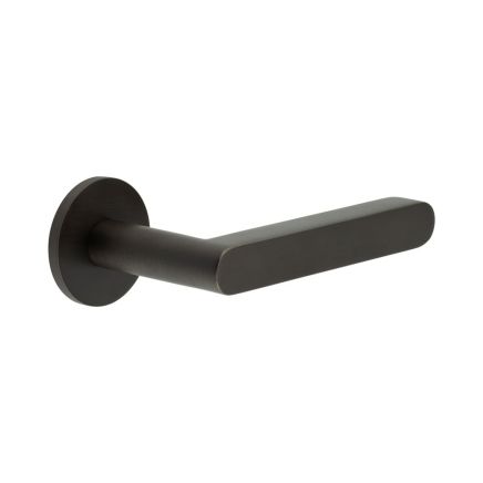 CR-101 Dark Bronze Unsprung Round Rose Door Handle - By Frelan Hardware - CR-101A2DB