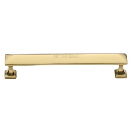 Heritage Brass Cabinet Pull Pyramid Design 152mm CTC Polished Brass Finish