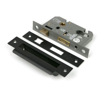 Black 2½" Euro Profile Sash Lock