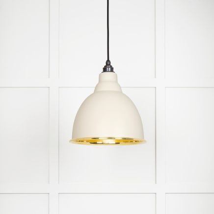 Smooth Brass Brindley Pendant in Teasel