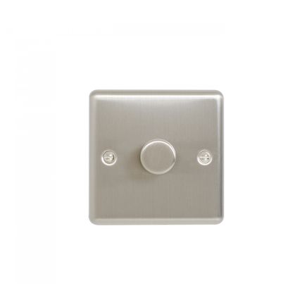 Eurolite Satin Stainless 1 Gang Dimmer Satin Stainless Steel
