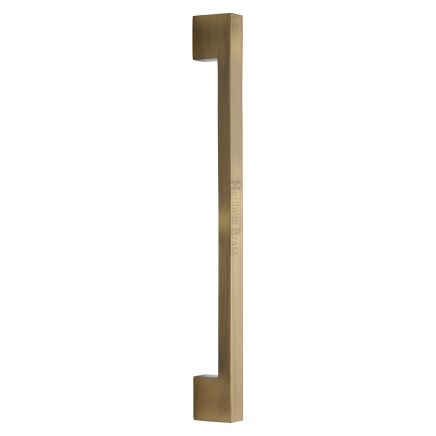 Heritage Brass Door Pull Handle Urban Design 457mm Antique Brass Finish