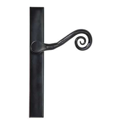 Black Monkeytail Slimline Lever Espag. Latch Set - RH