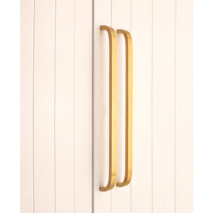 Curve Bar Cabinet Handle Satin Brass Large