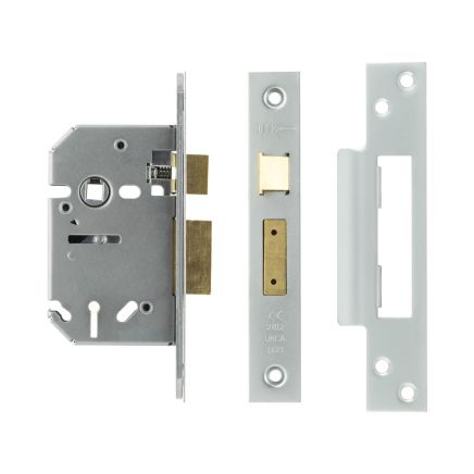 Jedo 3 Lever Sashlocks 65mm Satin Chrome - By Frelan Hardware - JL1090SC