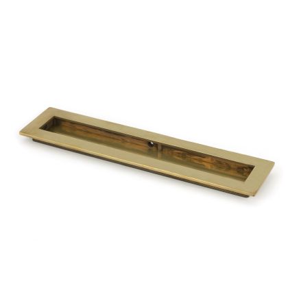 Aged Brass 250mm Plain Rectangular Pull