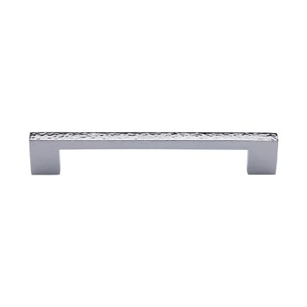 Heritage Brass Cabinet Pull Metro Hammered Design 160mm CTC Polished Chrome Finish