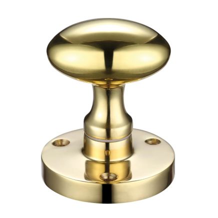 Zoo Hardware Zoo Oval Mortice Knob 60.5mm rose dia - Brass