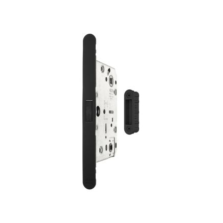 AGB Revolution XT Magnetic Bathroom Lock 60mm backset with strike plates for ALU doors - Matt Black