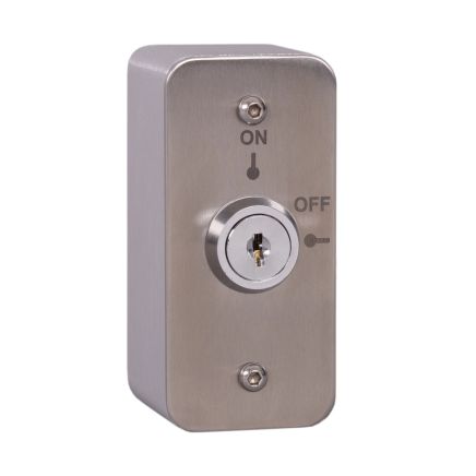 Zoo Hardware Architrave Stainless Steel On/Off Latching Key Switch with Aluminium Extrusion