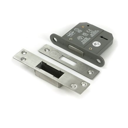 Satin Chrome 3" 5 Lever BS Dead Lock KA