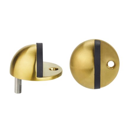 Zoo Hardware Door stop - floor mounted - oval - 45mm - Favo Satin Brass