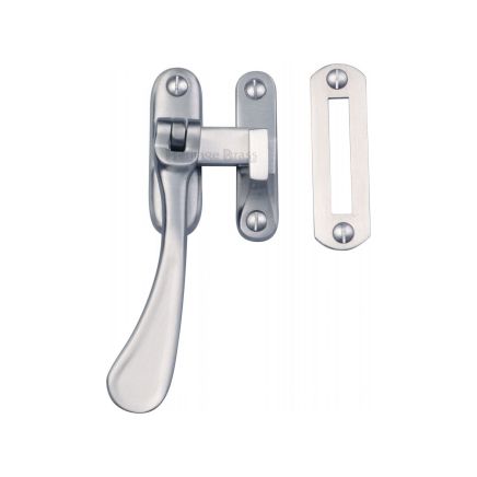 Heritage Brass Casement Window Fastener Spoon Pattern Satin Chrome finish