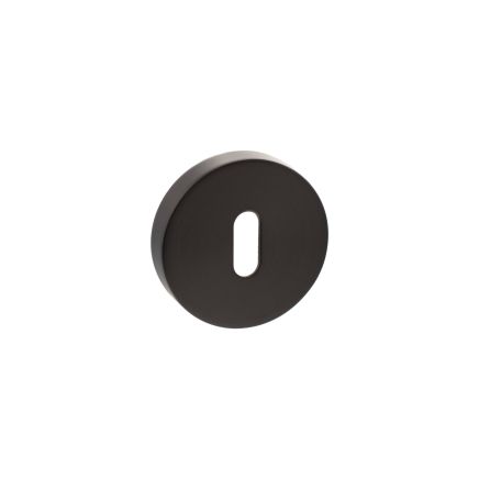 Senza Pari Key Escutcheons on Round Rose - Urban Dark Bronze
