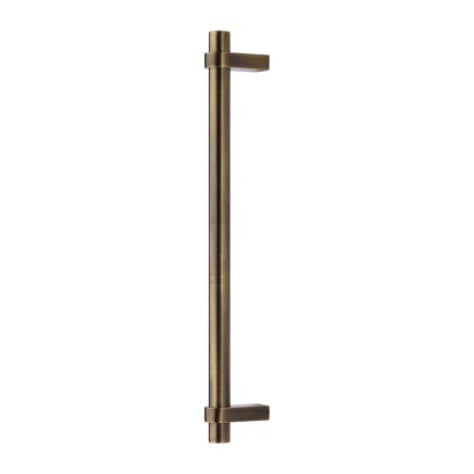 Heritage Brass Door Pull Handle Industrial Design 353mm Antique Brass Finish