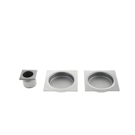 AGB Square Sliding Door Flush Pull - Satin Chrome