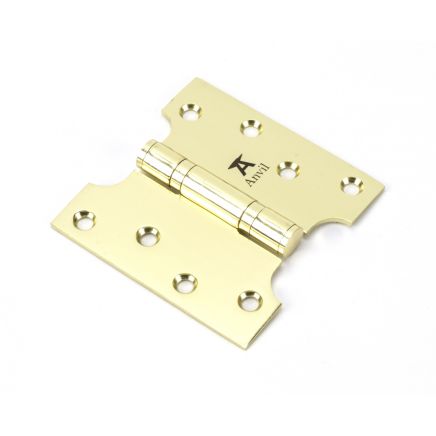 Polished Brass 4" x 2" x 4" Parliament Hinge (pair) ss