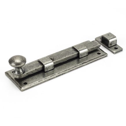 Pewter 6" Straight Knob Bolt