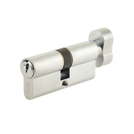 Jedo Euro Profile Cylinders & Turns 70mm Satin Chrome - By Frelan Hardware - JL-70EPCTSC