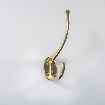 Hat And Coat Hook - Polished Brass