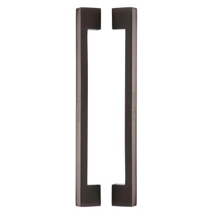 Heritage Brass Back to Back Door Pull Handle Metro Design 457mm Matt Bronze Finish