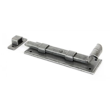 Pewter 6" Straight Door Bolt