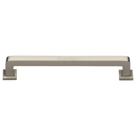 Heritage Brass Cabinet Pull Square Vintage Design 254mm CTC Satin Nickel Finish