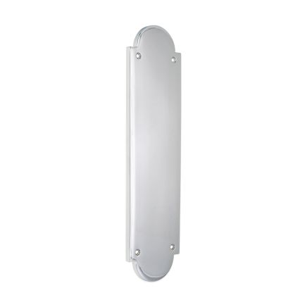 Victorian Half Round Finger Plate 300mm Polished Chrome