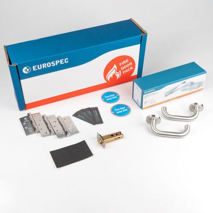 Eurospec FDPR4 Residential Fire Door Pack - Lever Latch (Tubular) - FD30/60 Rated