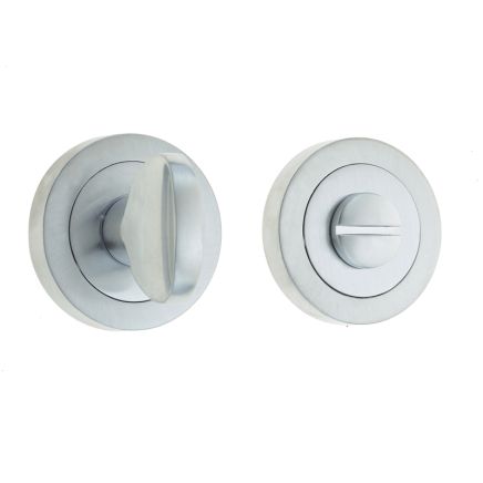 Jedo Designer Turns & Releases 50mm Round Rose no Indicator 50x10mm Satin Chrome - By Frelan Hardware - JV422SC