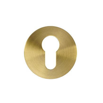 Zoo Hardware Euro Profile Escutcheon - Rosso Slim - 4mm - PVD Satin Brass