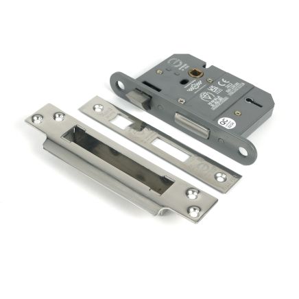 Polished Chrome 3" 5 Lever BS Sash Lock