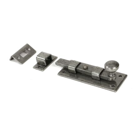 Pewter 4" Straight Knob Bolt