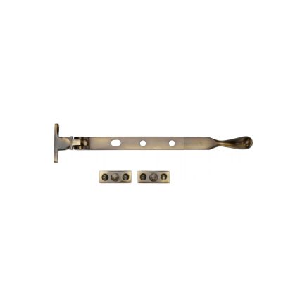 Heritage Brass Casement Window Stay Ball Design 8" Antique Brass Finish