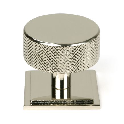 Polished Nickel Brompton Cabinet Knob - 38mm (Square)