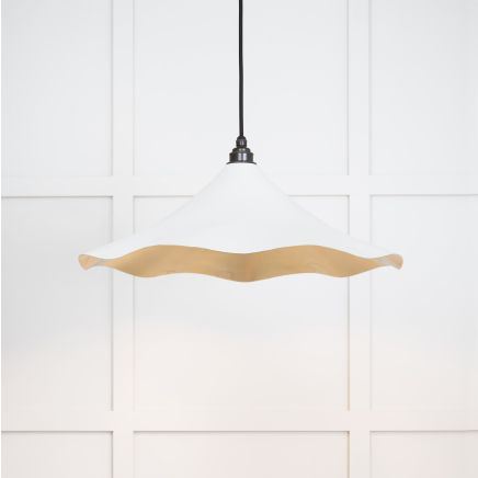 Smooth Brass Flora Pendant in Flock