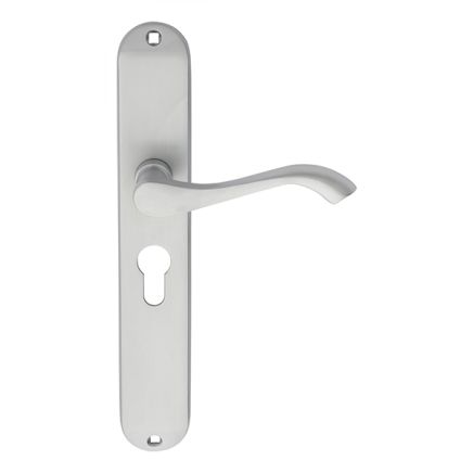 Andros Lever On Euro Lock Long Backplate - Satin Chrome