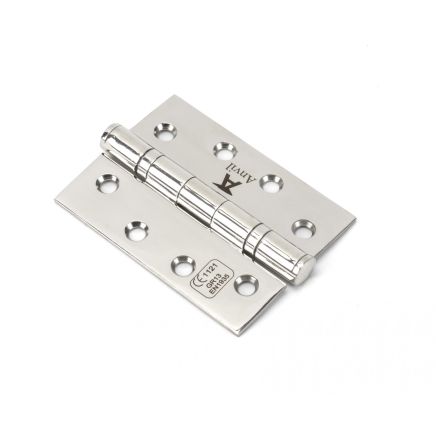 Polished SS 4" Ball Bearing Butt Hinge (pair)